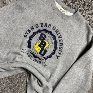 Vintage Lee Heavyweight Bar University Drinking Crewneck